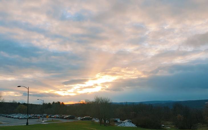 Frozen IC Sunset Ithaca college Ithaca NY